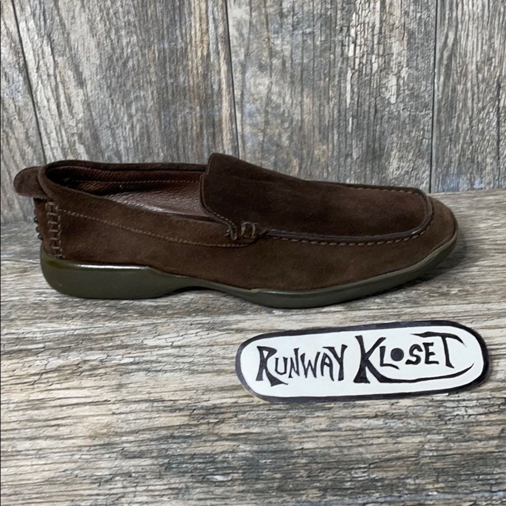 Banana Republic Mens Leather Brown Casual Suede Loafers Size 9.5
